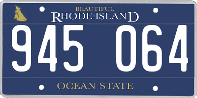 RI license plate 945064