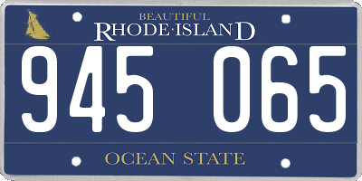 RI license plate 945065