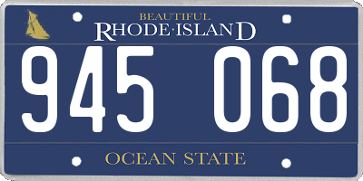RI license plate 945068