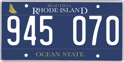 RI license plate 945070