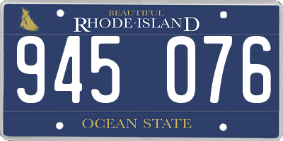 RI license plate 945076