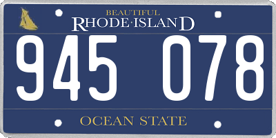 RI license plate 945078