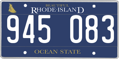 RI license plate 945083