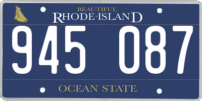 RI license plate 945087