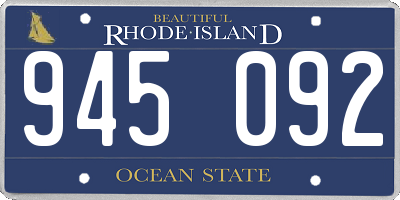 RI license plate 945092