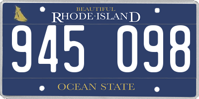 RI license plate 945098