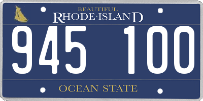 RI license plate 945100
