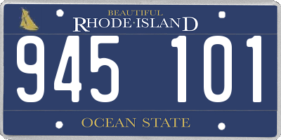 RI license plate 945101