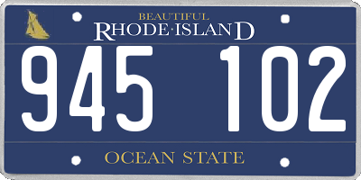 RI license plate 945102