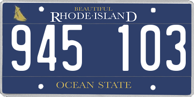 RI license plate 945103