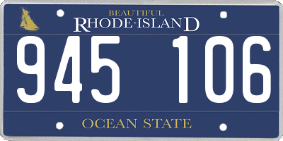 RI license plate 945106