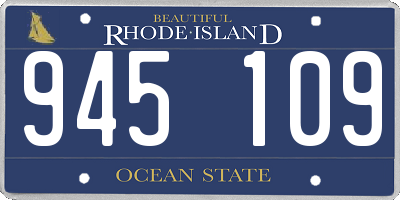 RI license plate 945109