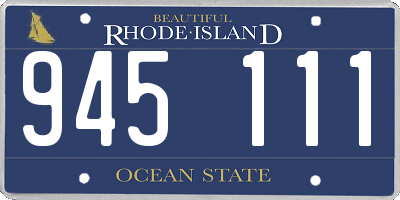 RI license plate 945111