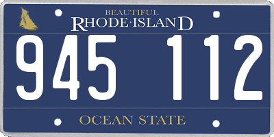 RI license plate 945112