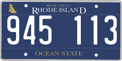 RI license plate 945113