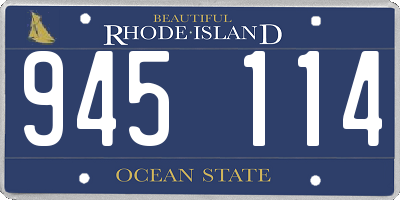 RI license plate 945114