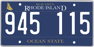 RI license plate 945115