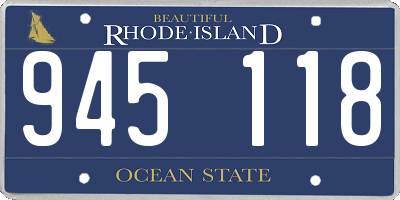 RI license plate 945118
