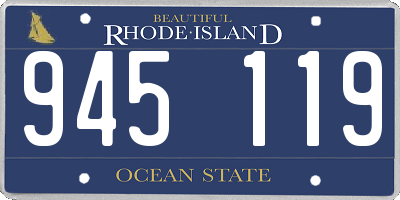 RI license plate 945119