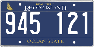 RI license plate 945121