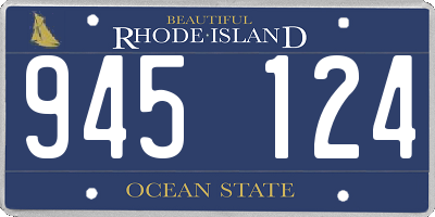 RI license plate 945124