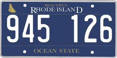 RI license plate 945126