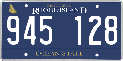 RI license plate 945128