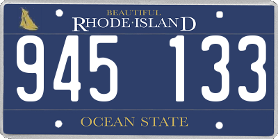 RI license plate 945133