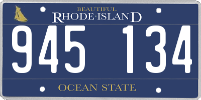 RI license plate 945134