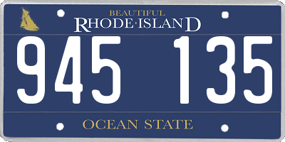 RI license plate 945135
