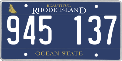 RI license plate 945137