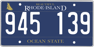 RI license plate 945139