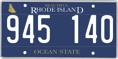 RI license plate 945140