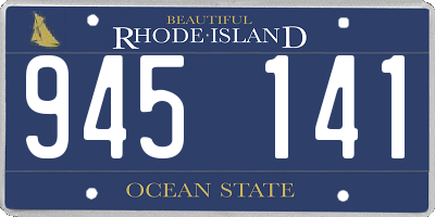 RI license plate 945141