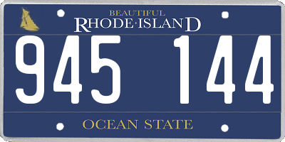 RI license plate 945144