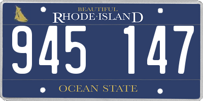 RI license plate 945147