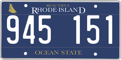 RI license plate 945151