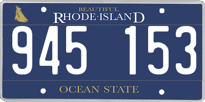 RI license plate 945153