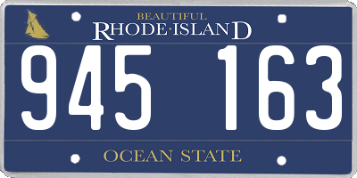 RI license plate 945163