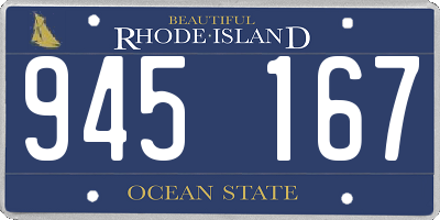 RI license plate 945167