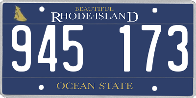 RI license plate 945173