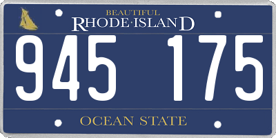 RI license plate 945175