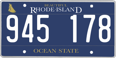 RI license plate 945178