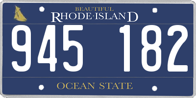 RI license plate 945182