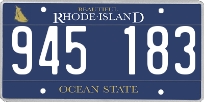 RI license plate 945183