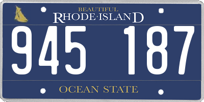 RI license plate 945187