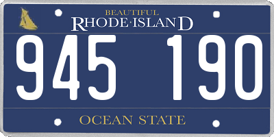 RI license plate 945190