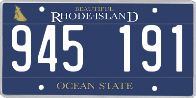RI license plate 945191