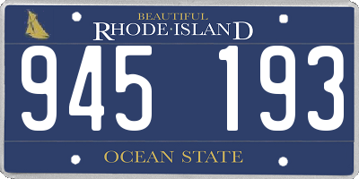 RI license plate 945193