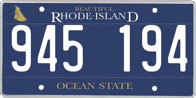 RI license plate 945194